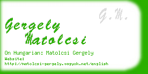 gergely matolcsi business card